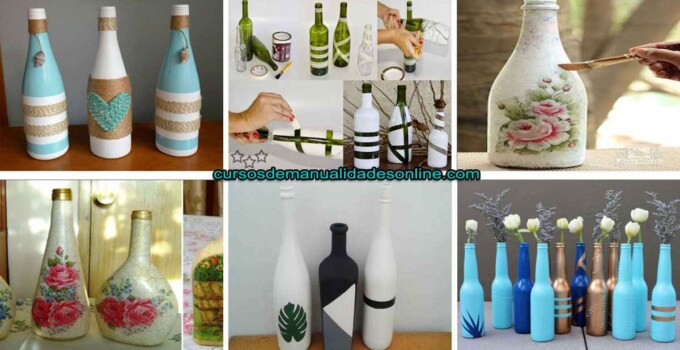 Aprende a decorar o pintar tus botellas de vidrio