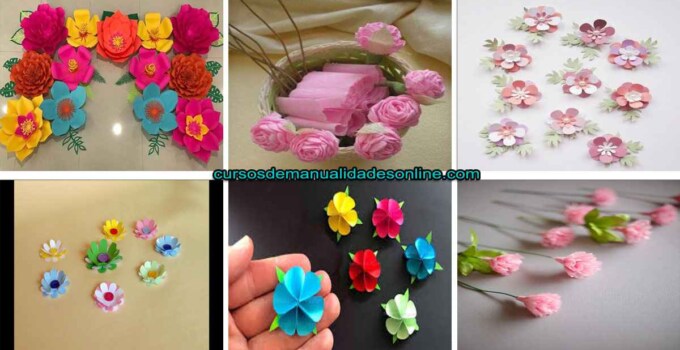 Crea flores pequeñas hechas de papel