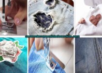 Reparar agujeros con tela en la maquina de coser