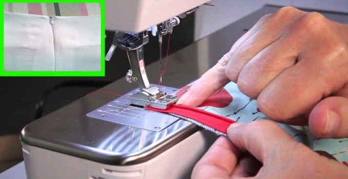 como coser una cremallera invisible a máquina