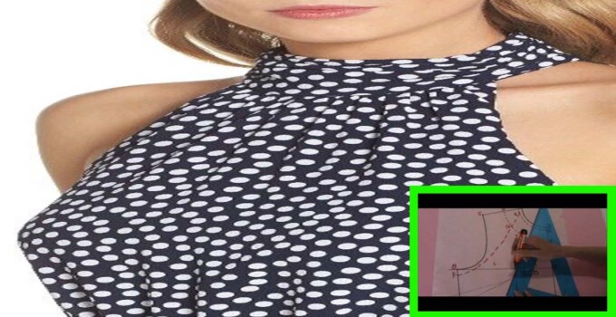 l patrón de una blusa con escote halter