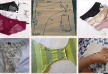 Máquina de coser y tela para hacer panty para dama