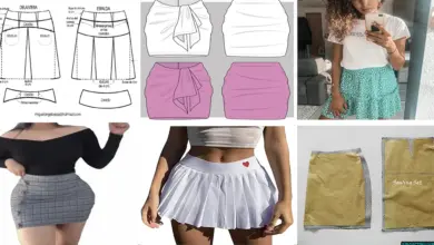 Aprende a crear una falda corta en tu máquina de coser Una falda corta cosida a mano en una máquina de coser