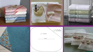 Aprende a como coser una toalla en tu máquina de coser Una toalla cosida a mano en una máquina de coser