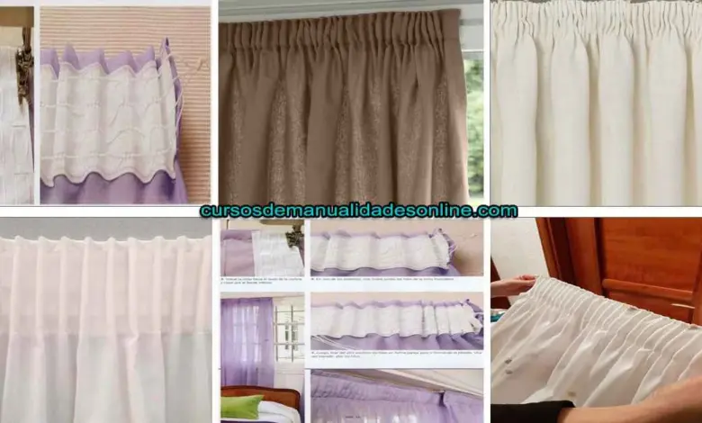 Aprende 8 trucos de como confeccionar cortinas con cinta fruncida