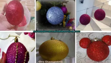 Crea 8 esferas de Navidad con bolas de unicel y diamantina Crea 8 esferas de Navidad con bolas de unicel y diamantina