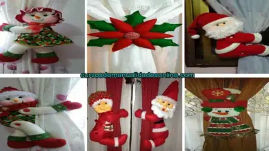 Aprende hacer sujeta cortinas navideños con muñecos de fieltro Aprende hacer sujeta cortinas navideños con muñecos de fieltro