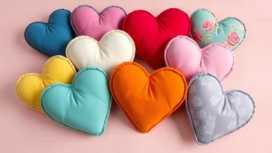 Curso de Costura: Cómo Crear Cojines en Forma de Corazón con Patrón Curso de Costura: Cómo Crear Cojines en Forma de Corazón con Patrón