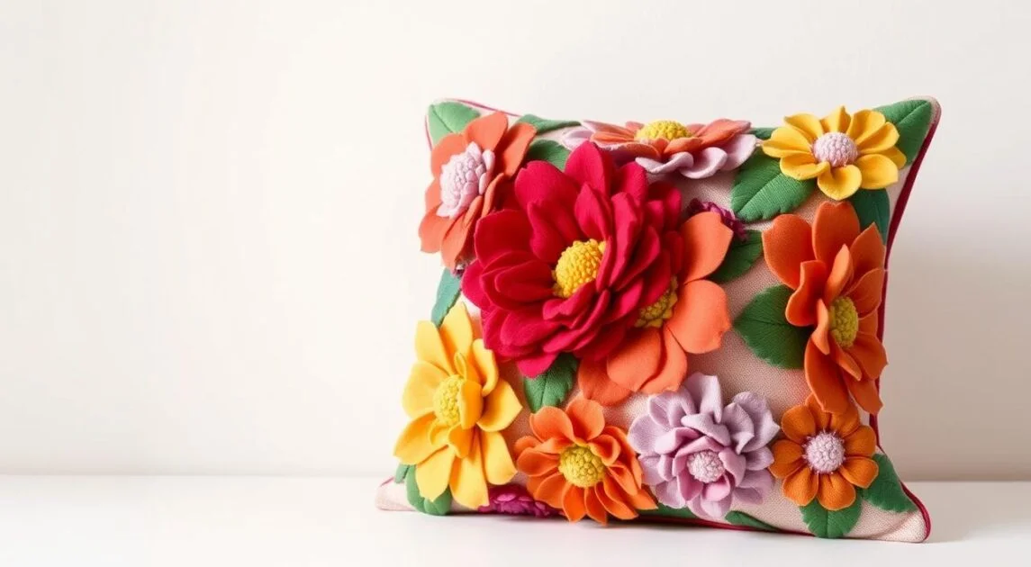 cojín floral
